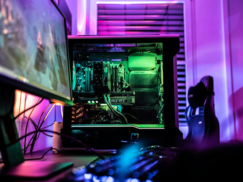 Clean cable-managed gaming setup after tuning